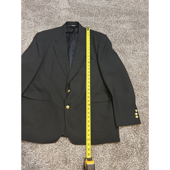 Hasting & Smith Men’s Size 46 L Black Blazer Jacket + Gold Buttons - Picture 8 of 13